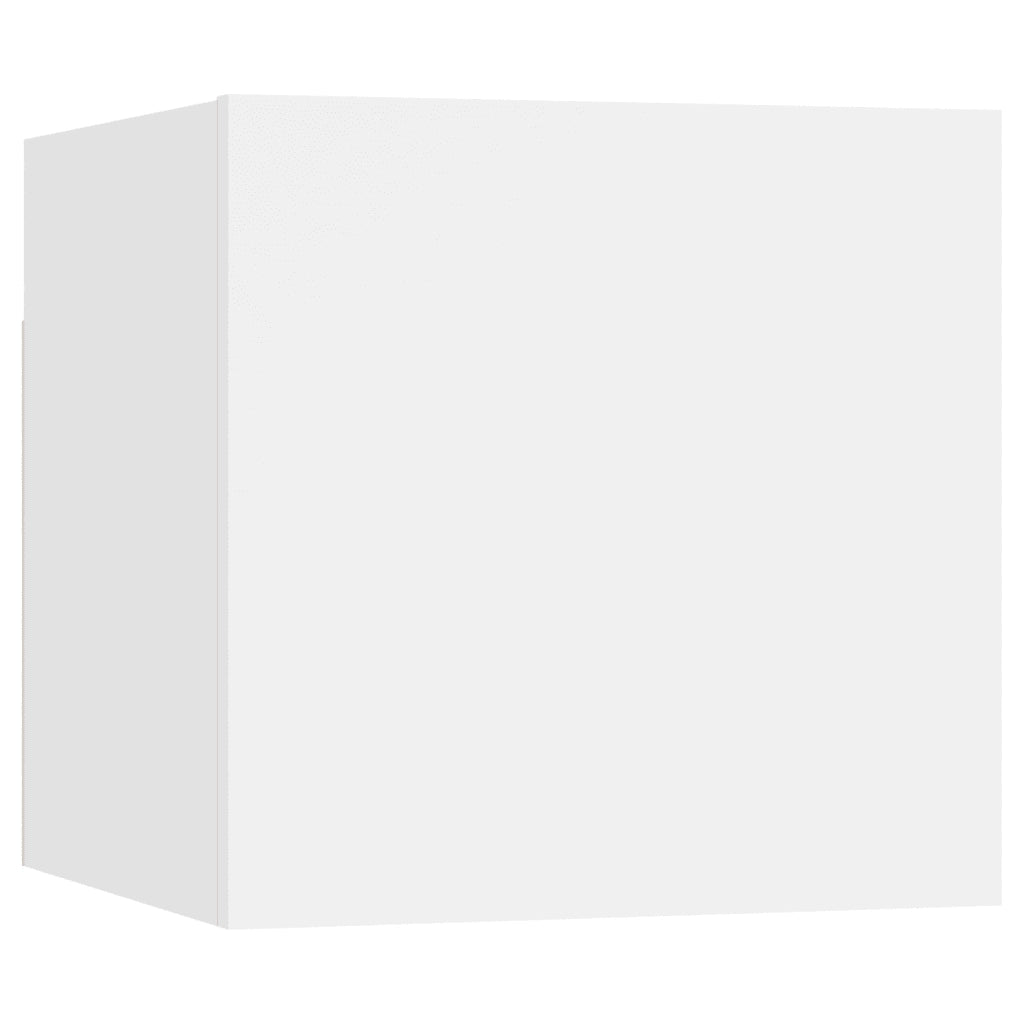 Set Mobili Porta TV 8pz Bianco in Legno Multistrato