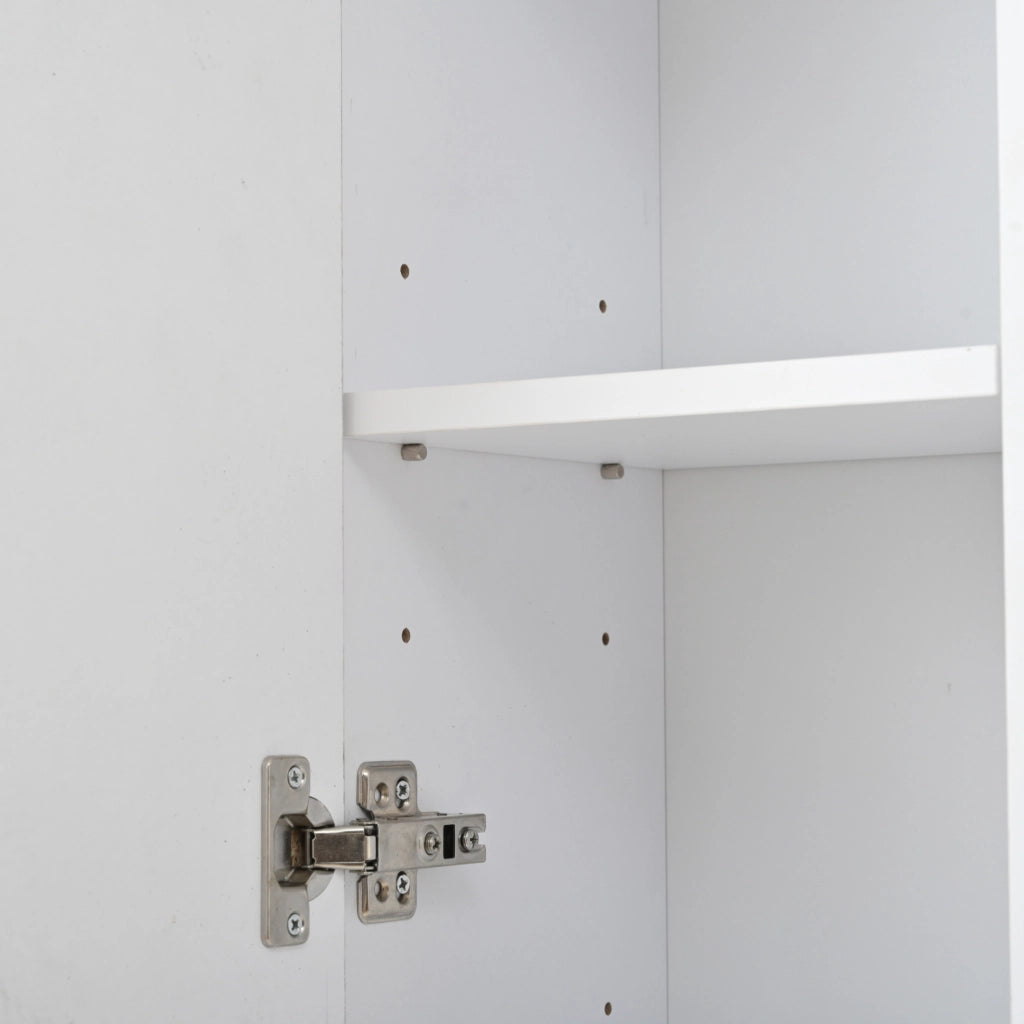 ARMADIO guardaroba ingresso con specchio 135x25x180 cm bianco