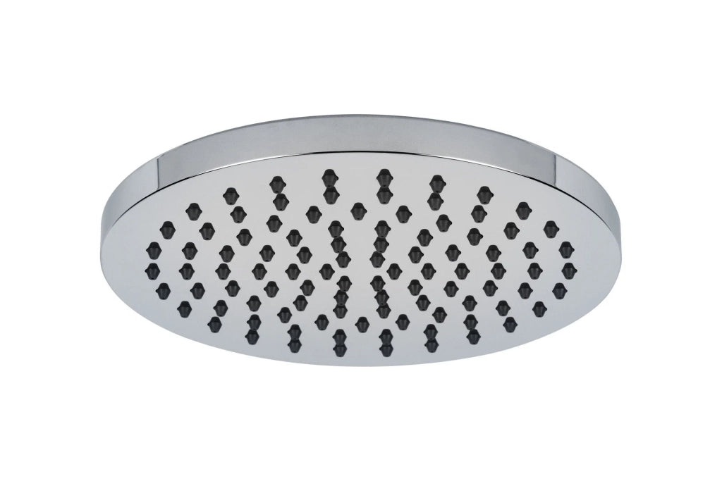 Kit doccia rotondo con soffione e braccio cromato diam. 20