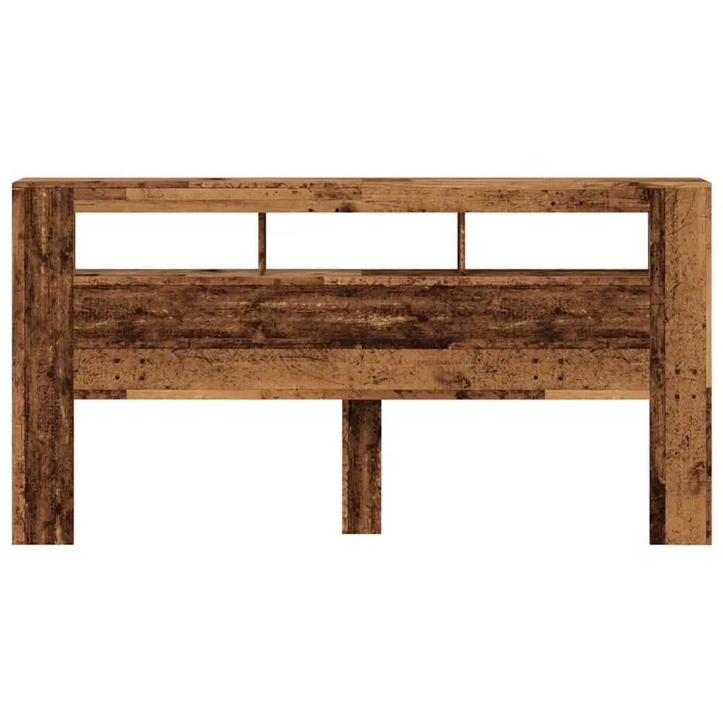 Testiera LED Legno Antico 200x18,5x103,5 cm Legno Multistrato 857692
