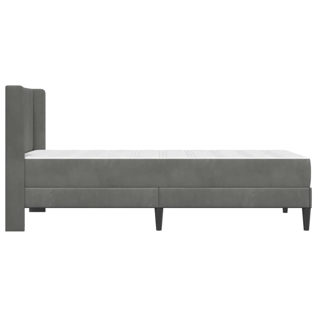Struttura letto con materasso Grigio Scuro 90 x 200 cm Velluto 3414838