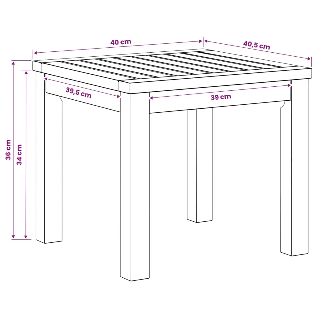 Tavolino da salotto Bianco 40 x 40,5 x 36 cm 901697