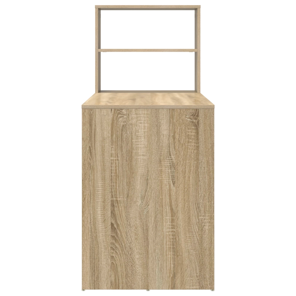 Scrivania con Storage Rovere Sonoma 113x54x120 cm Legno Ingegnerizzato