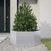Fioriera da Giardino Esagono 104x90x45 cm in Acciaio Zincato 851134
