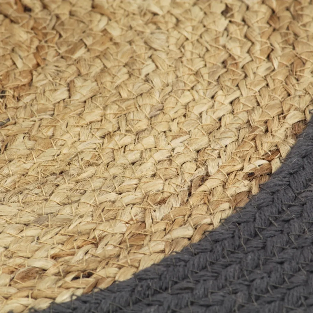 Tovagliette 6 pz Naturale e Antracite 38 cm in Juta e Cotone cod mxl 74690