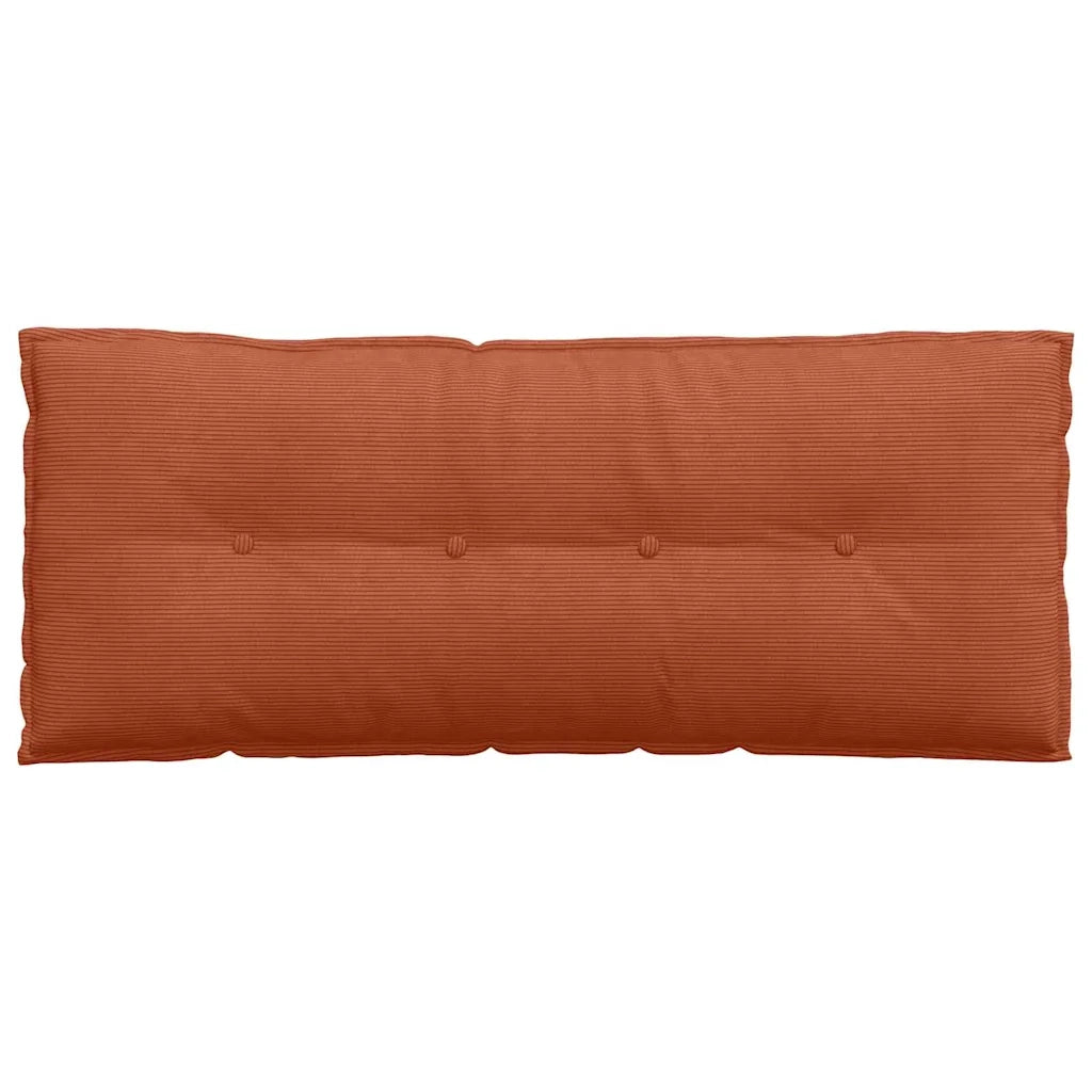 Cuscino per Schiena Rosso Arancio 120 x 50 cm Tessuto in Cords