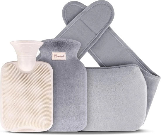Bottiglie di acqua calda soffice con copertura per bambini e adulti - collo, spalla, schiena, gambe