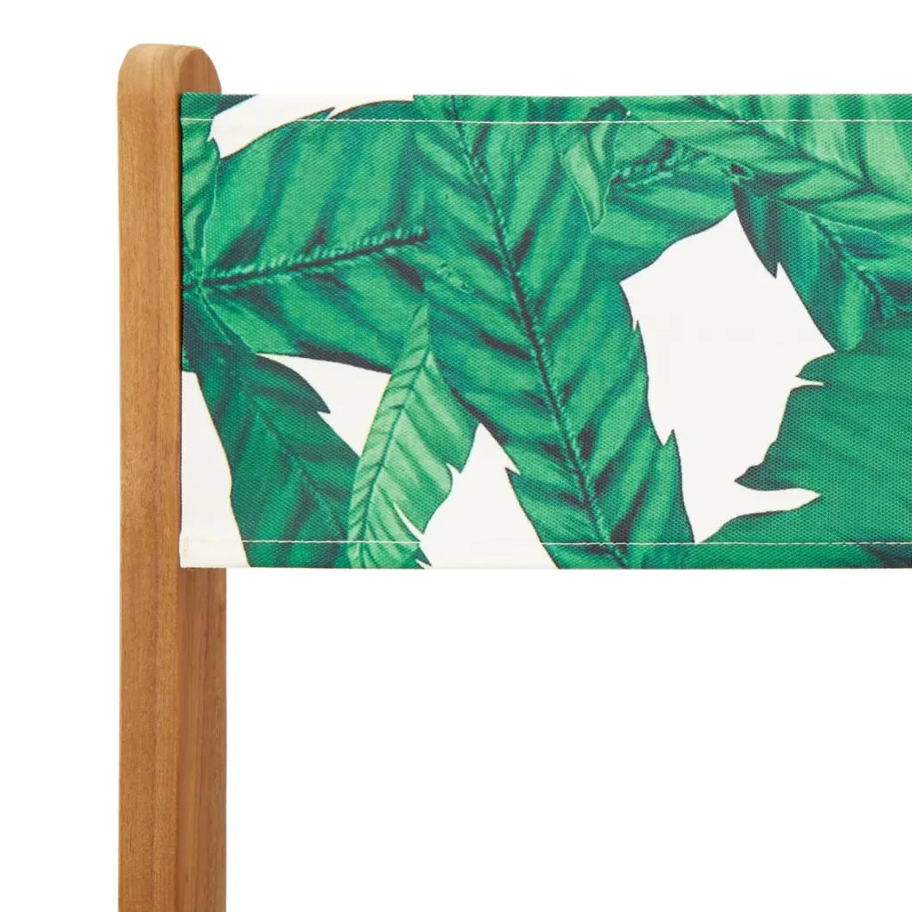 Sedie da Giardino Pieghevoli 6pz Verde Tessuto e Legno Massello