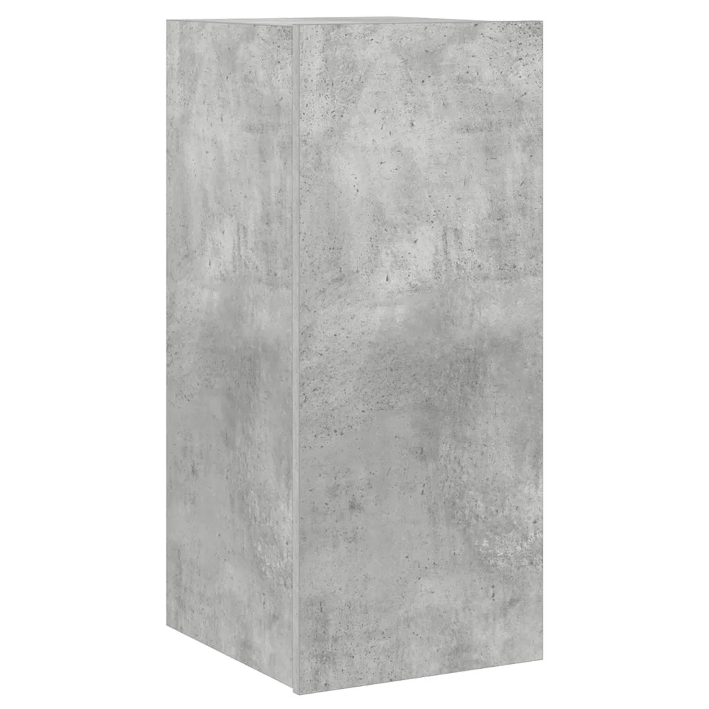 Mobile TV a Parete con Luci LED Grigio Cemento 30,5x35x70 cm 837238