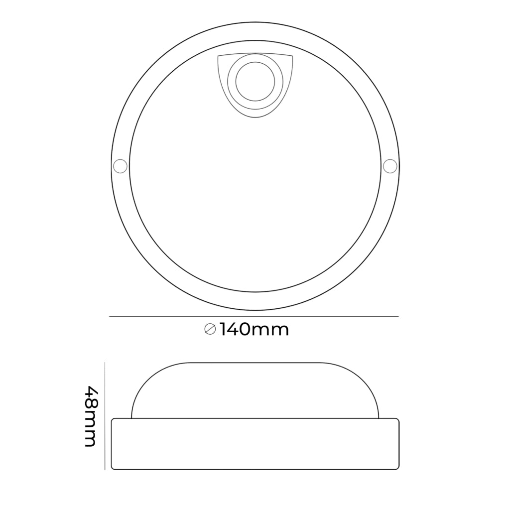 APPLIQUE LAMPADA LED DA PARETE TONDA CON SENSORE DI MOVIMENTO 9W LUCE FREDDA 6500K° IP56 - ILLUMINAZIONE RISPARMIO ENERGETICO