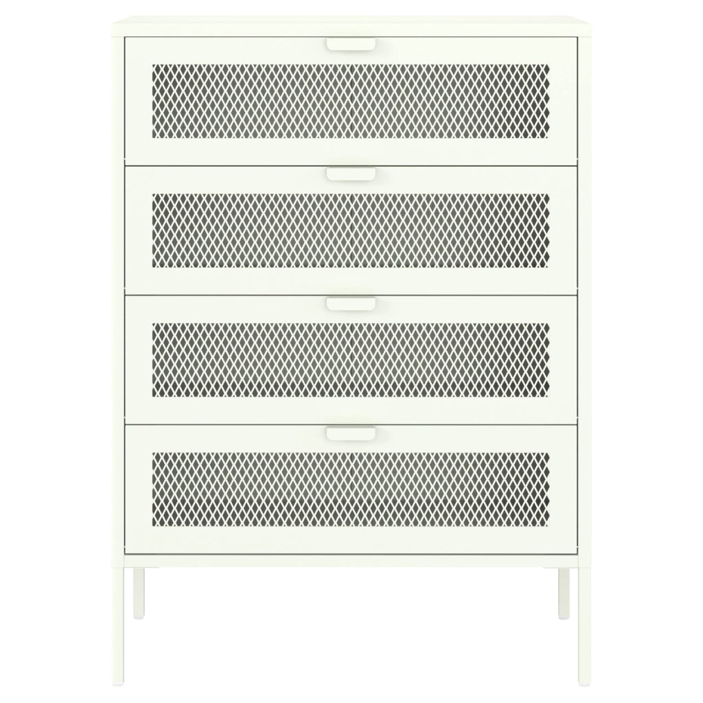 Scarpiera EMMA a 4 ante in metallo bianco