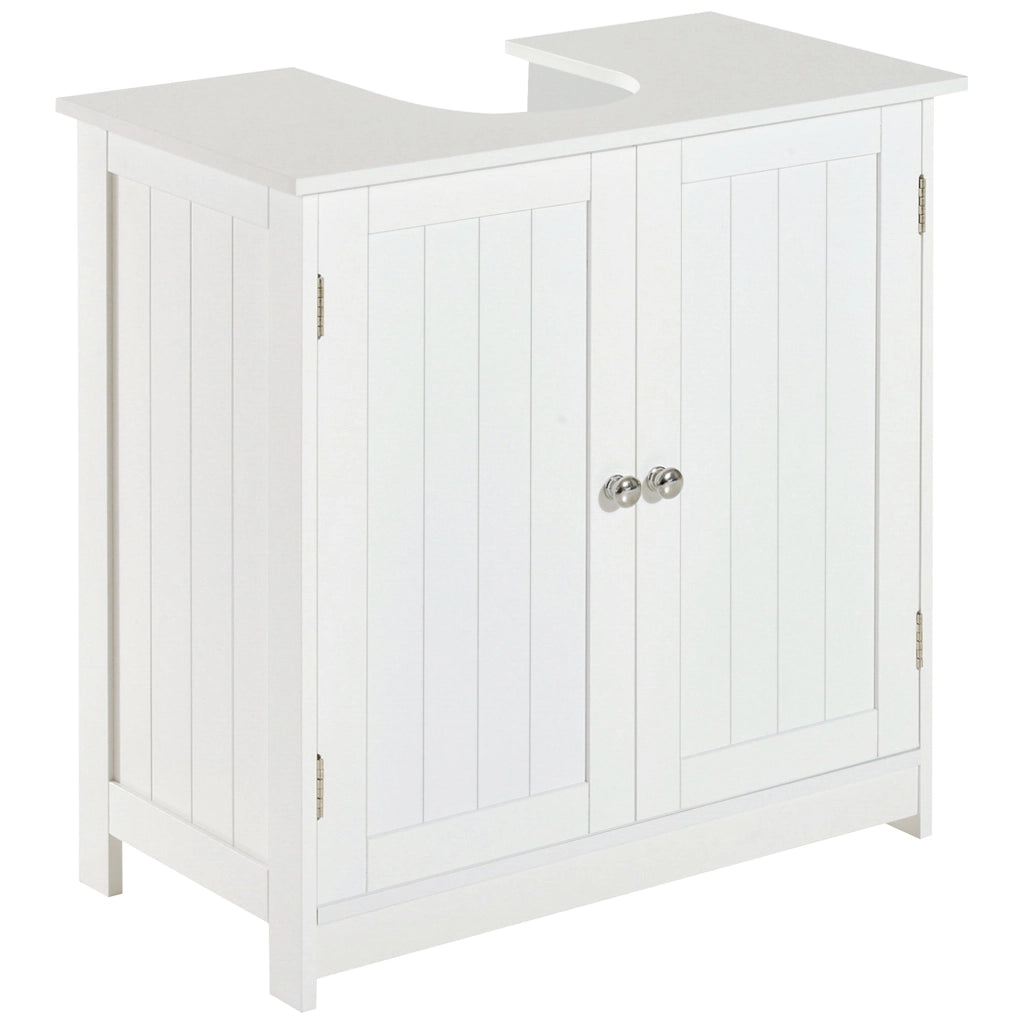 Mobile Sottolavello da Bagno 60x30x60 cm 2 Ante  Bianco