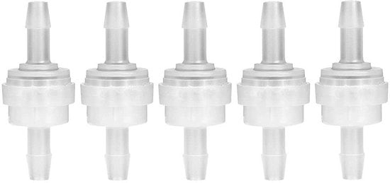 Terugslagklep in polipropilene (PP) - 5mm - 5PCS - Idonea per diverse applicazioni - Capacità di pressione sufficiente - Trattamento idrico