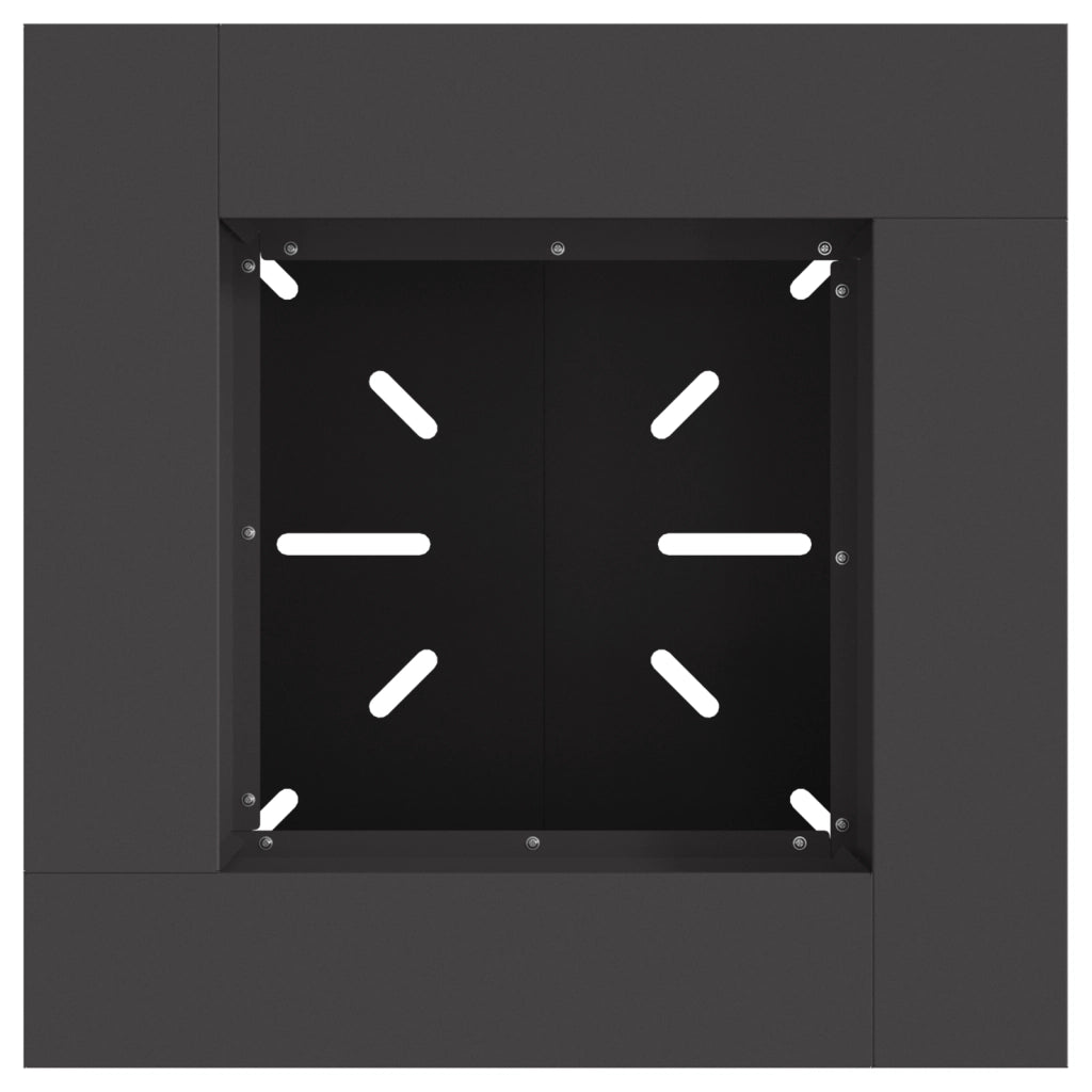 Focolare Nero 60x60x50 cm Acciaio