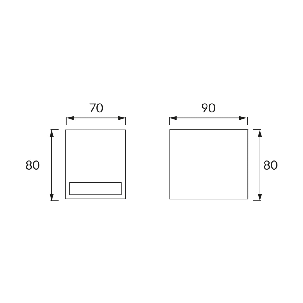 Applique esterna nera giù GU10 35W IP54 FOREST Struhm