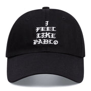 Cappellini da baseball ricamati I FEEL LIKE PABLO neri