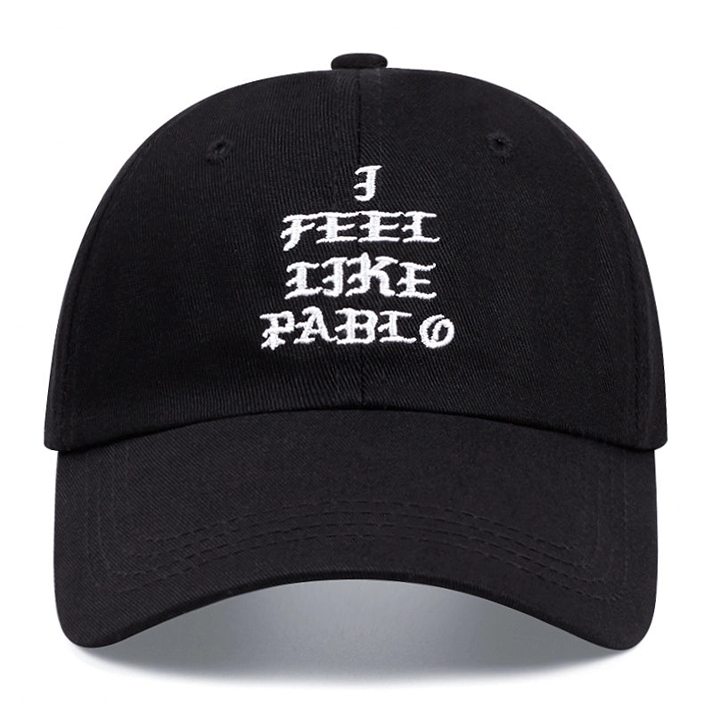 Cappellini da baseball ricamati I FEEL LIKE PABLO neri