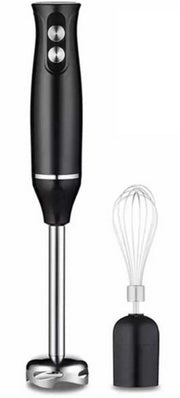 Impastatrice 4 in 1 - Set di Impastatrici - Impastatrice a Mano - Frullatore - Molitore di Verdure e Carne - In Acciaio Inossidabile - Multifunzionale - Compreso Accessori - 500 W - Nero - 6 x 6 x 36 cm.