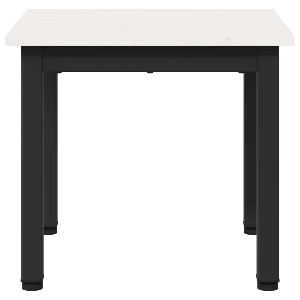 Tavolino da salotto Bianco 40 x 40 x 36 cm Pino massello 892754