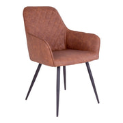 Set di 2 Sedie Harbo 3, Marrone, Similpelle, 65x57x87 cm