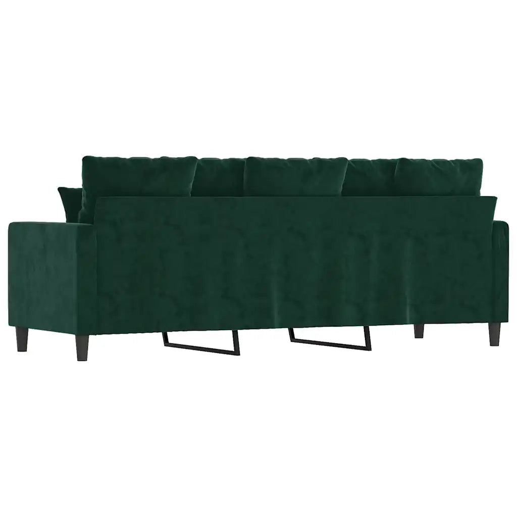 Divano a 3 Posti-Sofa 3 Posti Verde Scuro 180 cm in Velluto 127050