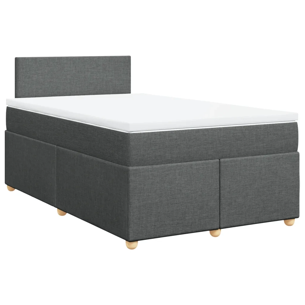 Giroletto a Molle con Materasso Grigio Scuro 120x190cm Tessuto 3288913