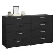 Credenza Phethai, Buffet da soggiorno, Madia da salotto, Dispensa da cucina, 140x40 h82 cm, Nero