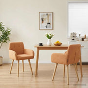 Sedie da pranzo 2 pcs Bouclé Beige 59 x 56 x 86 cm 42034329