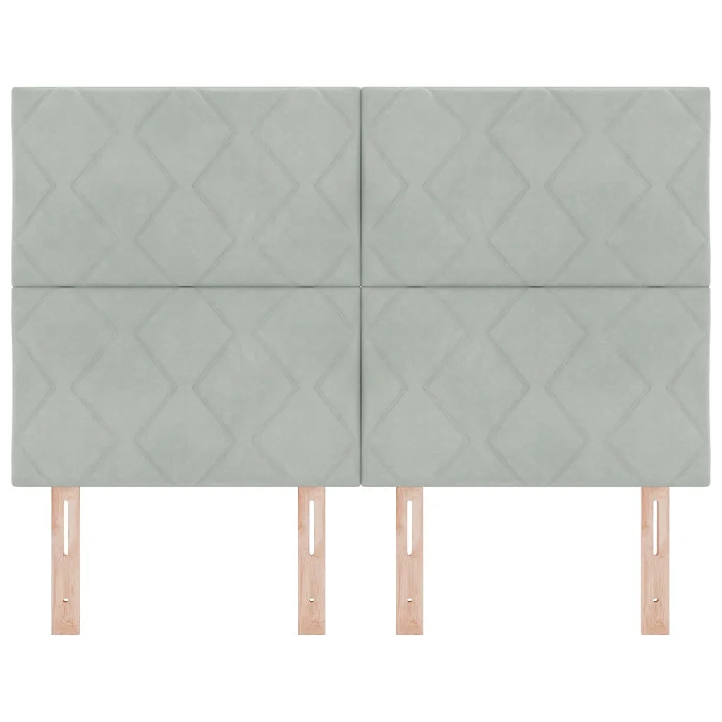 Testiera LED con testiera Grigio chiaro 160 cm Pelle Sintetica 3338534