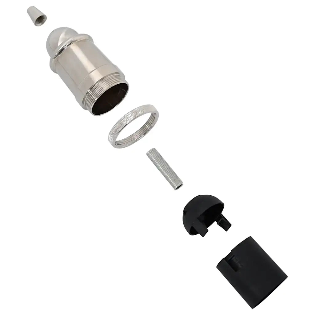 Portalampade 2 pz Nichel Satinato E27