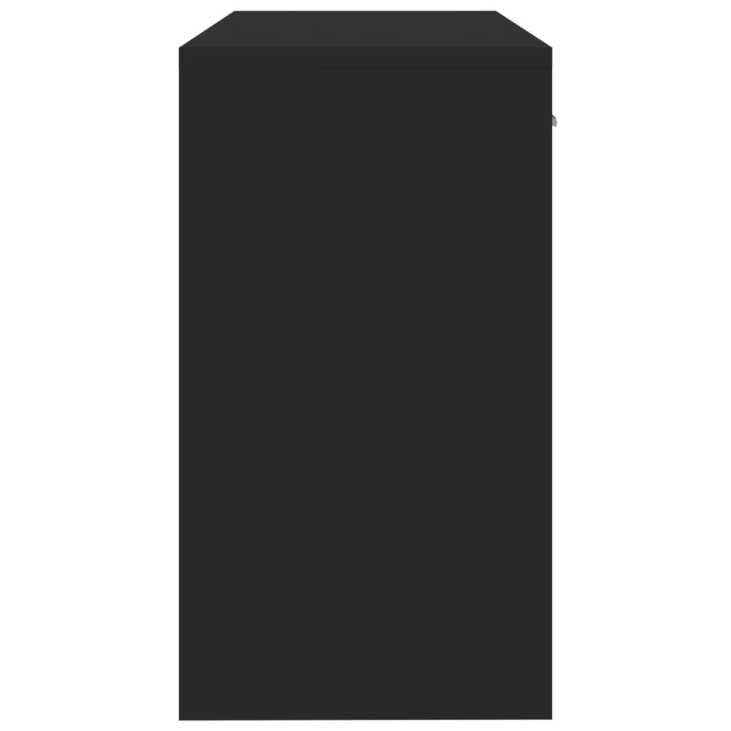 Scrivania | Tavolo da Ufficio Cassetto Nero 100x40x73cm Legno Multistrato