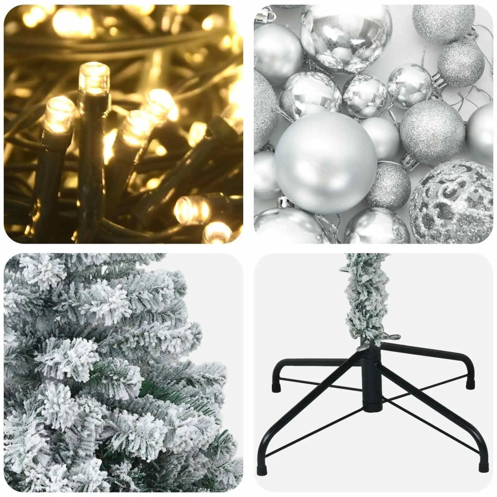 Albero di Natale Artificiale con Palline 120 cm 150 LED 3460830