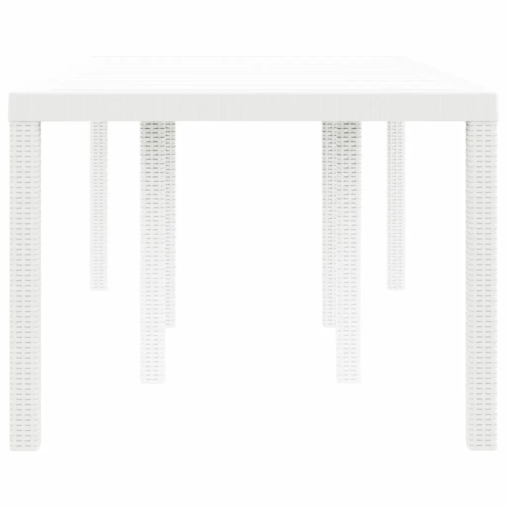 Tavolo da Giardino Bianco 200 x 100 x 73 cm polyrattan