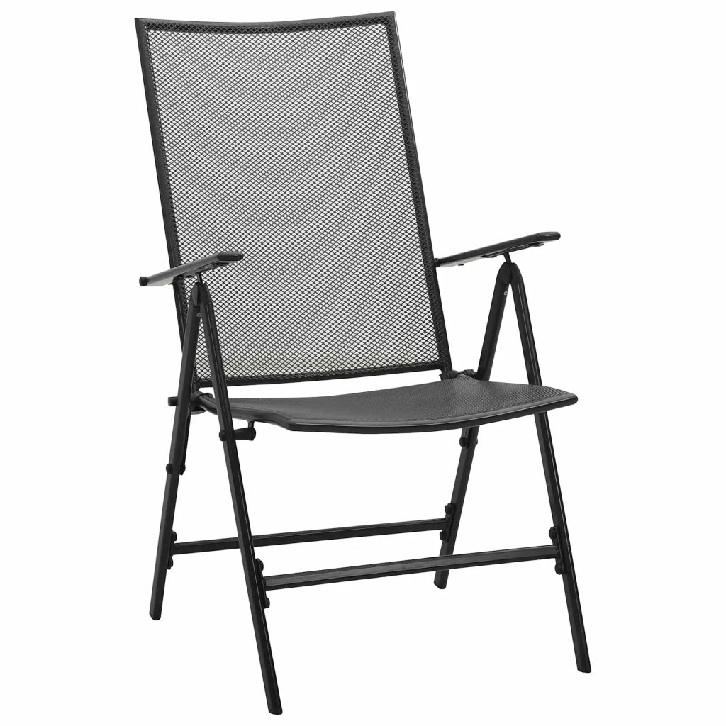 Set da Pranzo per Giardino 9 pcs Antracite Acciaio 3378835