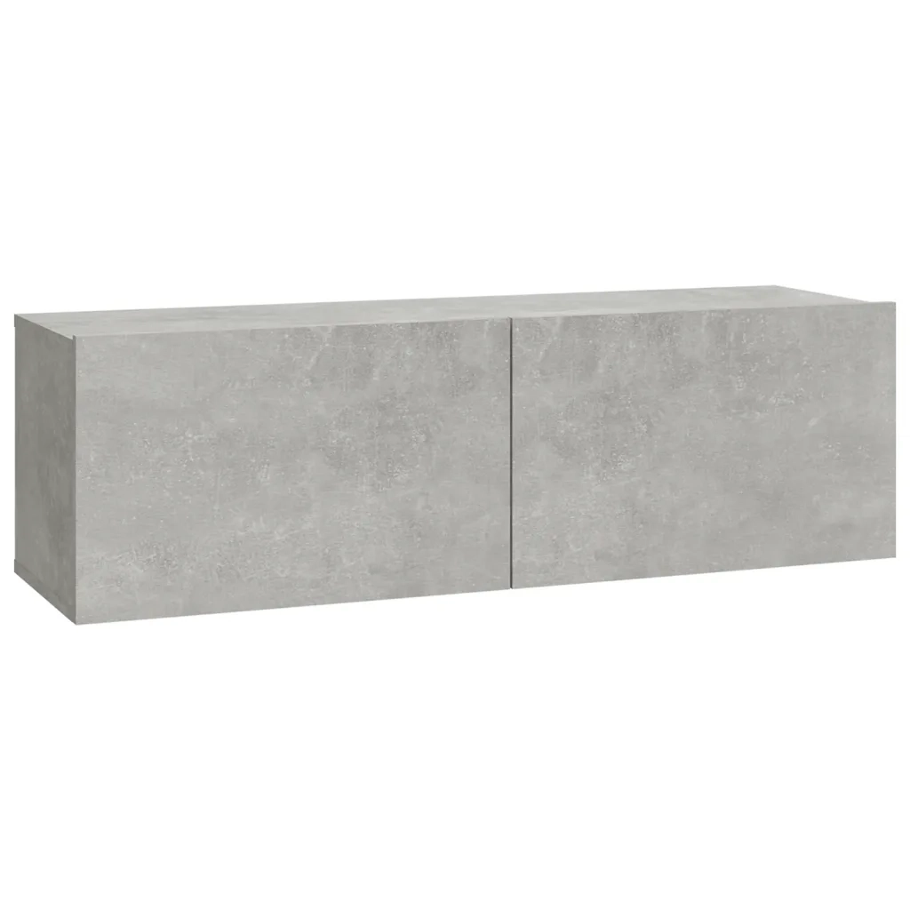 Mobili TV da Parete 2 pz Grigio Cemento 100x30x30 cm in Legno cod mxl 69357