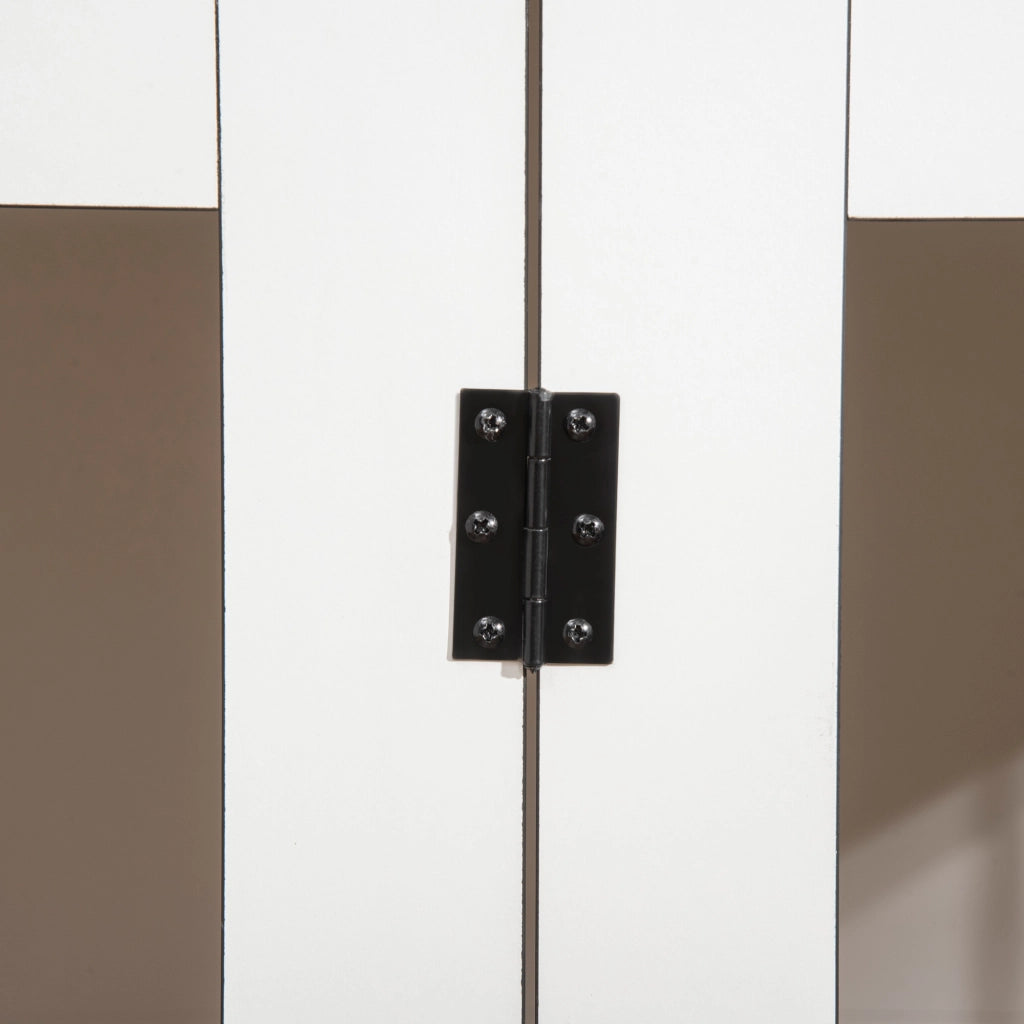 Scaffale per cani con porte bloccabili struttura in legno e acciaio per piccoli e medi cani rovere 106 × 60 × 76 cm