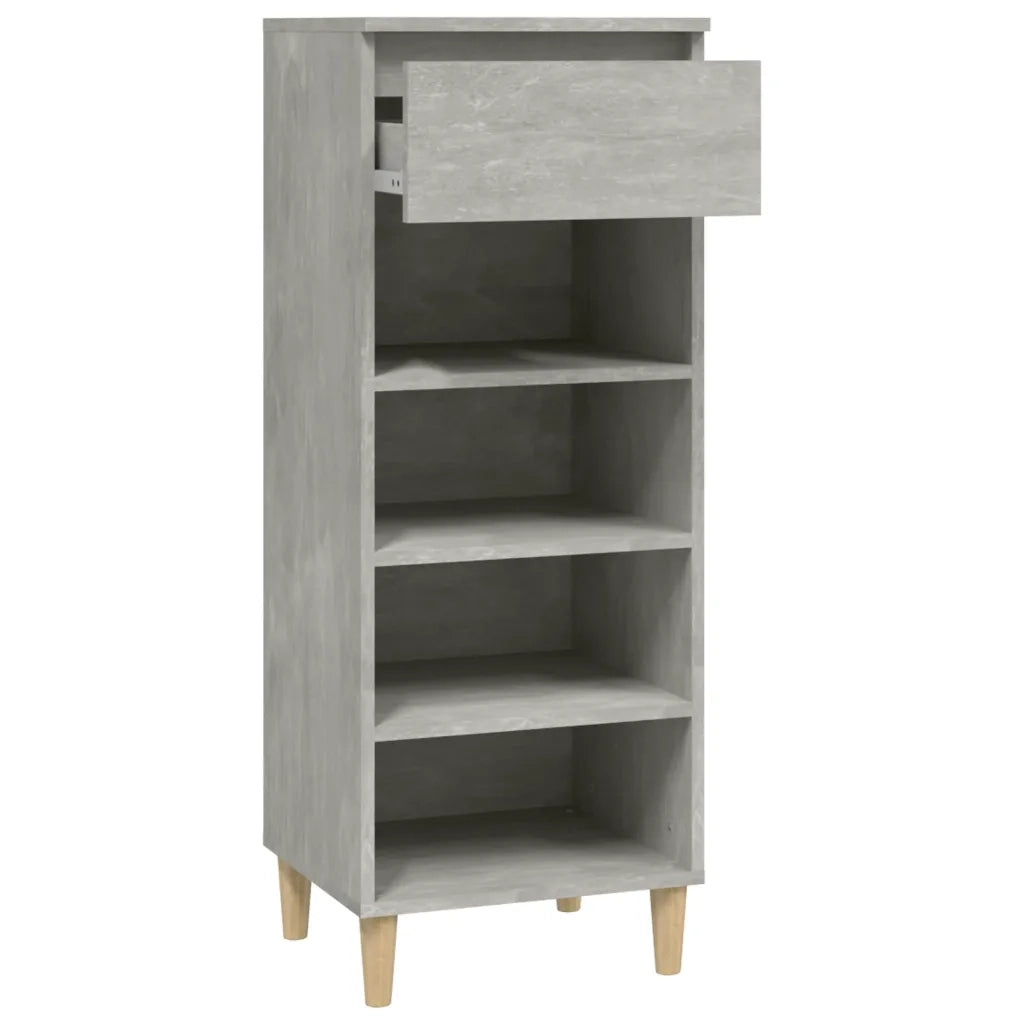 Scarpiera Grigio Cemento 40x36x105 cm in Legno Multistrato 819776