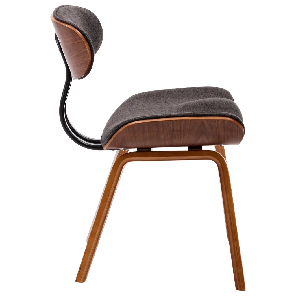 Sedie da Pranzo 2 pz Legno Curvato e Tessuto Grigio 283123
