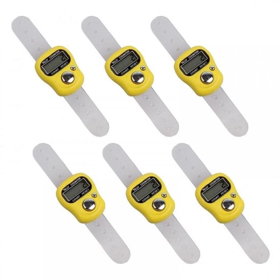 Contatore elettronico mini - 6 pezzi - ABS resistente - Contatore elettronico energetico - Disegno compatto - Prodotto sostenibile