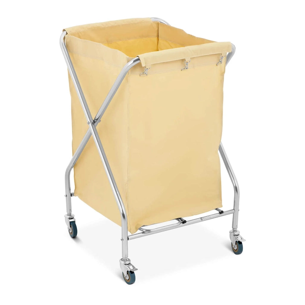 Carrello portabiancheria con ruote (200 litri, 4 ruote in gomma scorrevole, 2 ruote con freno di stazionamento, borsa trolley in poliuretano) 14_0004377