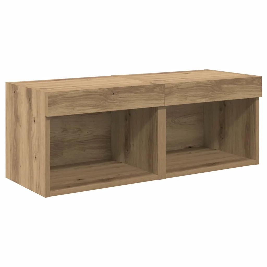Unità per TV a Muro 8 pcs Rovere artigianale Legno multistrato