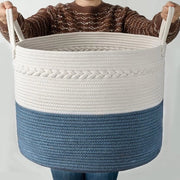 Cesta per coperte | Cesta per asciugamani | Cesta per lenzuola | Cesta per bambini | Ceste per la stanza dei bambini | Cesta per giocattoli | Cesta per bambini grande 56x56x36 - Blu