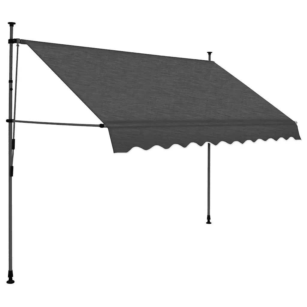 Tenda da Sole Retrattile Manuale con LED 250 cm Antracite 145865