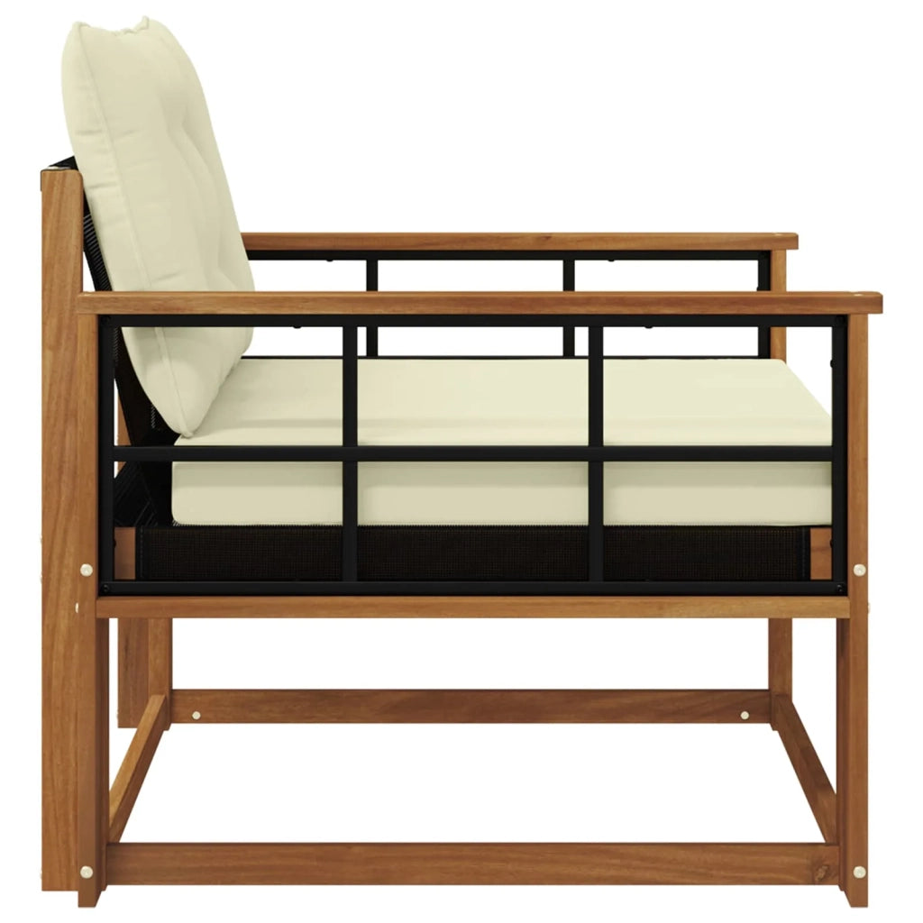 Set di divani da esterno-Sofa da giardino Legno di Acacia Massello e Textilene 763527