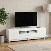 Mobile TV LED EDE 153 x 35 x 43 cm Bianco Legno ingegnerizzato 896025