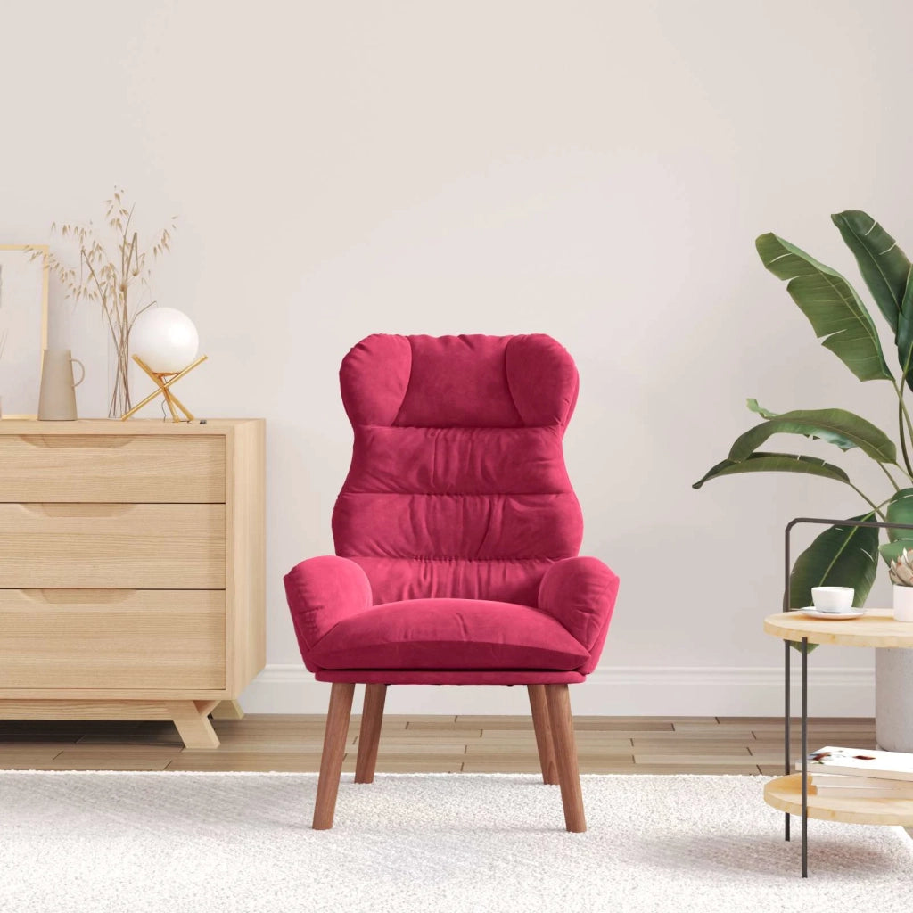 poltrona Rosso Vino 69 x 74 x 93 cm Velluto 42001892