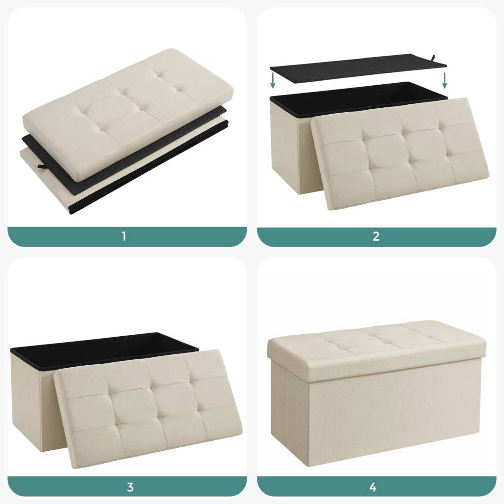 VALORA Pouf contenitore beige per uso domestico LSF47BE