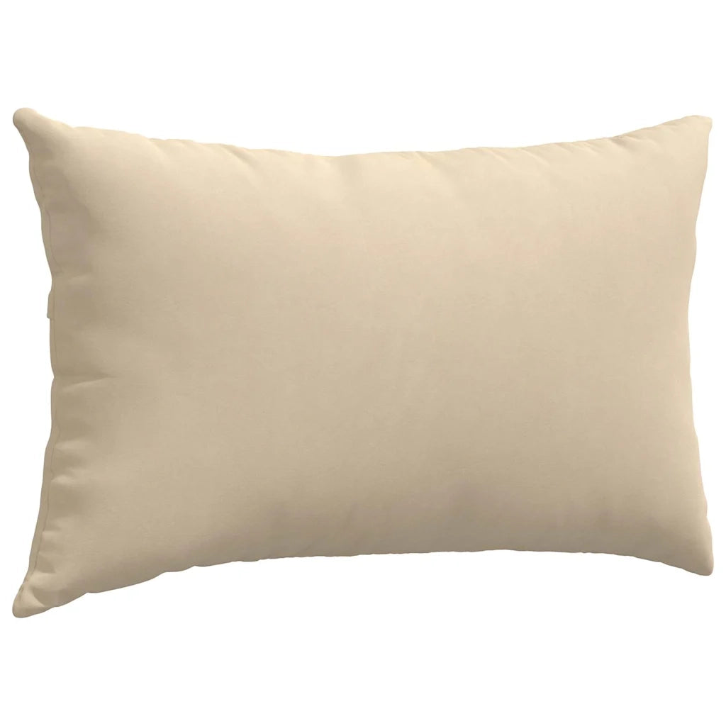 Cuscini da Divano 2 pz | Cuscini per sedie Crema 50 x 30 cm Tessuto