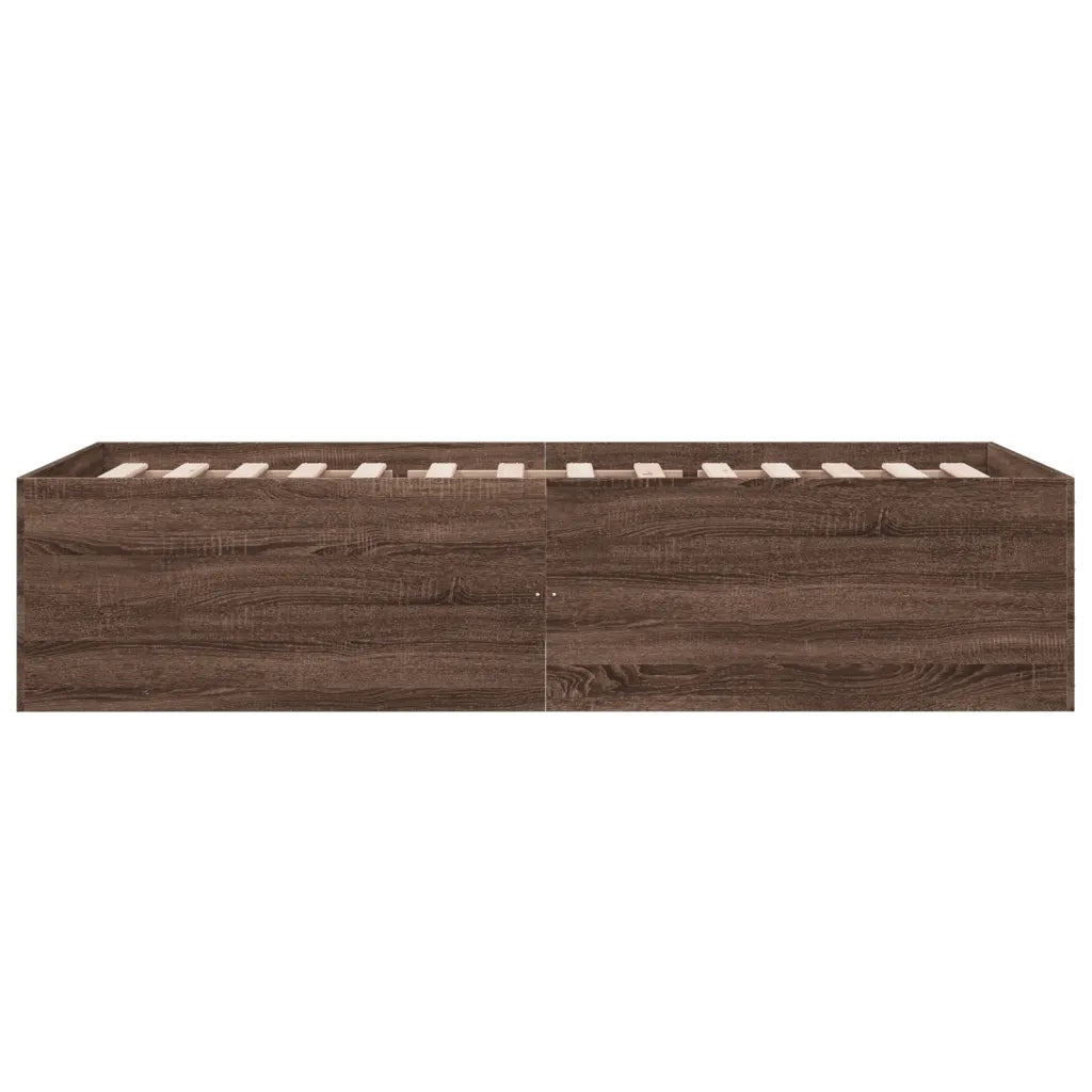 Giroletto-Struttura Letto Rovere Marrone 100x200 cm in Legno Multistrato 243215