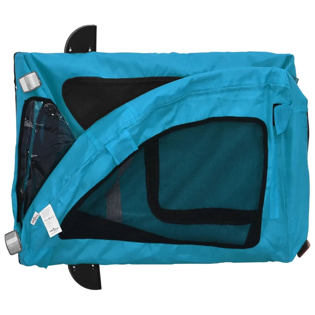 Rimorchio da Bici per Animali Blu Oxford e Ferro CFW6885099